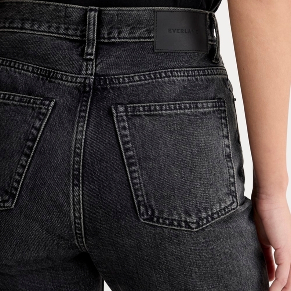 Everlane The 90's Cheeky Jeans Denim Faded Black Straight Leg High Rise Sz 27 - Picture 16 of 16